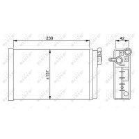 Wärmetauscher Innenraumheizung 240 mm - 158 mm NRF für u.a. OPEL OMEGA