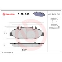 Bremsbelagsatz Scheibenbremse 20 mm BREMBO für u.a....