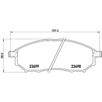 Bremsbelagsatz Scheibenbremse 17 mm BREMBO für u.a....