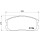Brake pad set disc brake 15 mm BREMBO for e.g. MITSUBISHI COLT