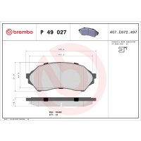 Brake pad set disc brake 15 mm BREMBO suitable for e.g....