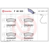 Brake pad set disc brake 17 mm BREMBO suitable for e.g....