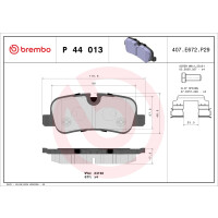 Bremsbelagsatz Scheibenbremse 17 mm BREMBO für u.a....