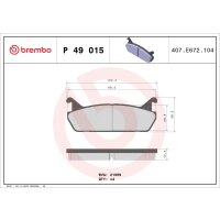 Brake pad set disc brake 13 mm BREMBO suitable for e.g....