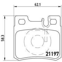 Bremsbelagsatz Scheibenbremse 15 mm BREMBO für u.a....