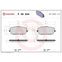 Bremsbelagsatz Scheibenbremse 14 mm BREMBO für u.a....