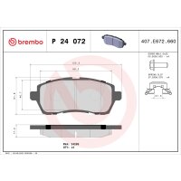 Bremsbelagsatz Scheibenbremse 18 mm BREMBO für u.a....