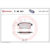 Bremsbelagsatz Scheibenbremse 18 mm BREMBO für u.a....