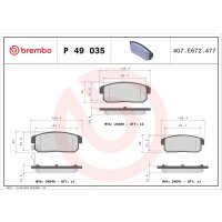 Bremsbelagsatz Scheibenbremse 14 mm BREMBO passend...