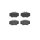 Brake pad set disc brake 19 mm BREMBO for e.g. MERCEDES-BENZ 124