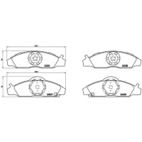 Bremsbelagsatz Scheibenbremse 16 mm BREMBO für u.a....