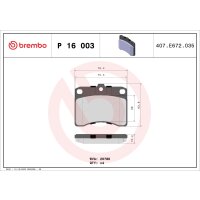 Brake pad set disc brake 13 mm BREMBO for e.g. PIAGGIO...