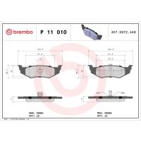 Brake pad set disc brake 17 mm BREMBO suitable for e.g....