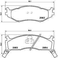 Brake pad set disc brake 18 mm BREMBO for CHRYSLER...