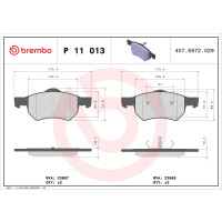 Bremsbelagsatz Scheibenbremse 19 mm BREMBO für u.a....