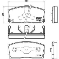 Bremsbelagsatz Scheibenbremse 14 mm BREMBO für u.a....