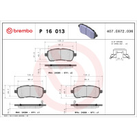 Bremsbelagsatz Scheibenbremse 17 mm BREMBO passend...
