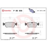 Brake pad set disc brake 18 mm BREMBO suitable for e.g....