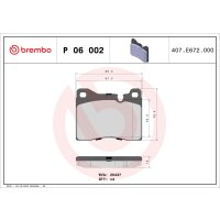 Brake pad set disc brake 15 mm BREMBO suitable for e.g....