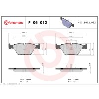 Brake pad set disc brake 20 mm BREMBO suitable for e.g....