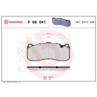 Bremsbelagsatz Scheibenbremse 17 mm BREMBO passend...
