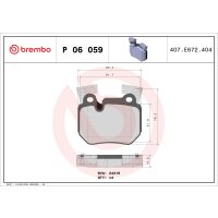 Bremsbelagsatz Scheibenbremse 17 mm BREMBO passend...
