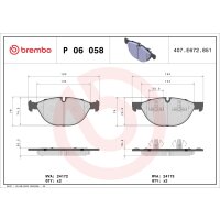 Brake pad set disc brake 20 mm BREMBO suitable for e.g....