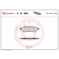 Bremsbelagsatz Scheibenbremse 15 mm BREMBO für u.a....