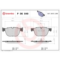 Brake pad set disc brake 20 mm BREMBO suitable for e.g....