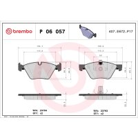 Brake pad set disc brake 20 mm BREMBO suitable for e.g....