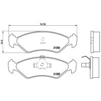 Bremsbelagsatz Scheibenbremse 18 mm BREMBO passend...