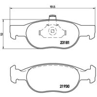 Brake pad set disc brake 18 mm BREMBO suitable for e.g....
