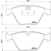 Brake pad set disc brake 20 mm BREMBO suitable for e.g....