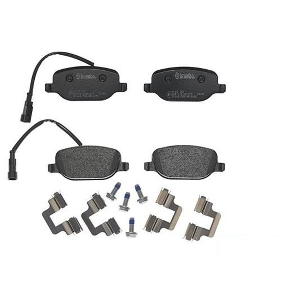 Brake pad set disc brake 18 mm BREMBO for e.g. ALFA ROMEO GIULIETTA