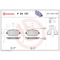 Bremsbelagsatz Scheibenbremse 16 mm BREMBO für...