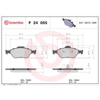 Bremsbelagsatz Scheibenbremse 19 mm BREMBO für u.a....
