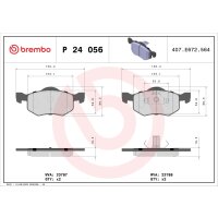 Bremsbelagsatz Scheibenbremse 18 mm BREMBO für u.a....