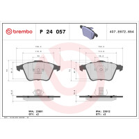 Brake pad set disc brake 19 mm BREMBO suitable for e.g....
