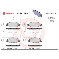 Bremsbelagsatz Scheibenbremse 18 mm BREMBO für u.a....