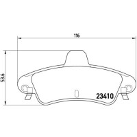 Bremsbelagsatz Scheibenbremse 16 mm BREMBO für u.a....