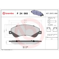 Bremsbelagsatz Scheibenbremse 19 mm BREMBO für u.a....