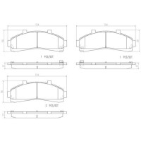 Bremsbelagsatz Scheibenbremse 17 mm BREMBO für u.a....