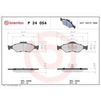 Bremsbelagsatz Scheibenbremse 19 mm BREMBO für u.a....