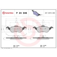 Bremsbelagsatz Scheibenbremse 19 mm BREMBO für u.a....