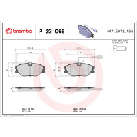 Brake pad set disc brake 19 mm BREMBO suitable for e.g....