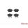 Brake pad set disc brake 17 mm BREMBO for e.g. ALFA ROMEO 166