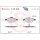 Brake pad set disc brake 19 mm BREMBO for e.g. ALFA ROMEO 156
