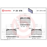 Bremsbelagsatz Scheibenbremse 16 mm BREMBO für u.a....