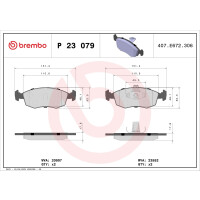 Bremsbelagsatz Scheibenbremse 18 mm BREMBO für u.a....