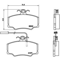 Bremsbelagsatz Scheibenbremse 17 mm BREMBO für u.a....